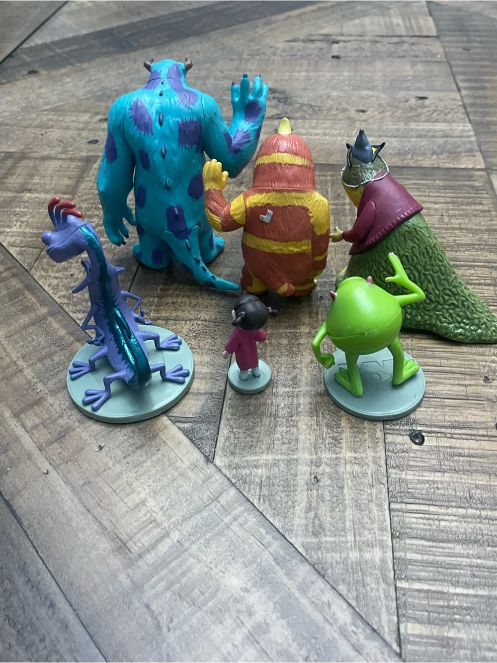 Disney Store Monsters Inc Figurine Playset Lot of 6